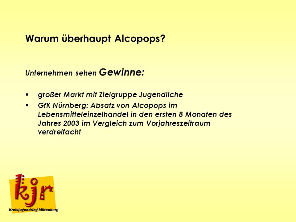Die Kodierung vom Alkohol in wao